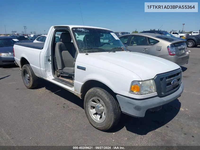 2011 Ford Ranger Xl VIN: 1FTKR1AD3BPA55364 Lot: 40209621