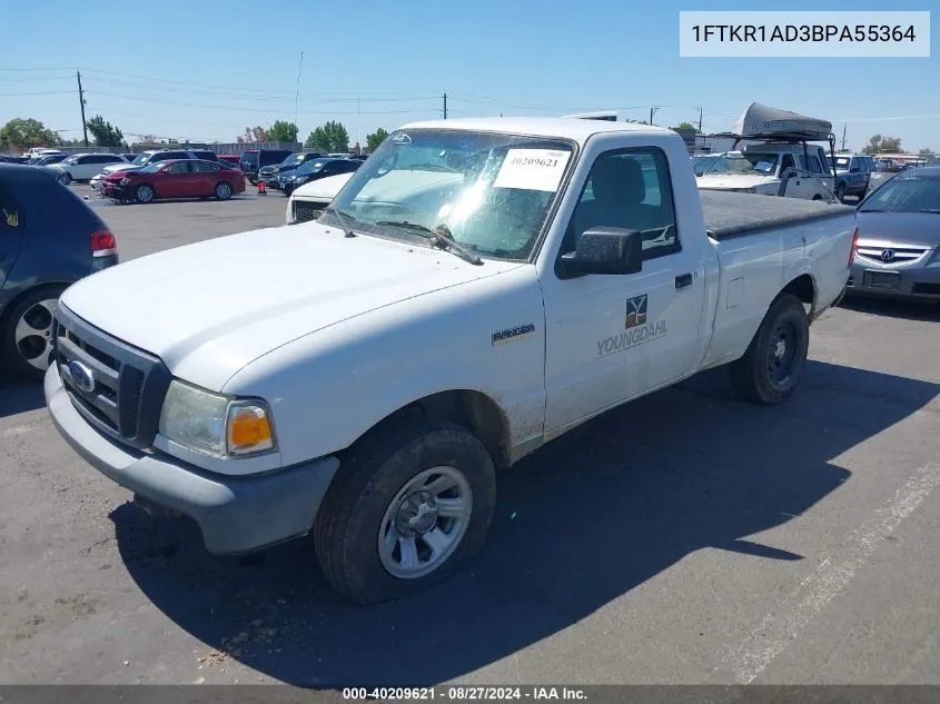 2011 Ford Ranger Xl VIN: 1FTKR1AD3BPA55364 Lot: 40209621