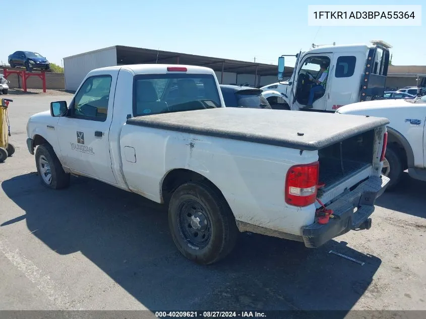 2011 Ford Ranger Xl VIN: 1FTKR1AD3BPA55364 Lot: 40209621