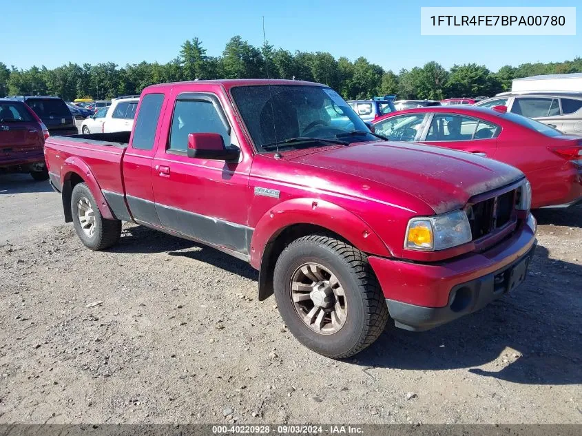 2011 Ford Ranger Sport VIN: 1FTLR4FE7BPA00780 Lot: 40220928