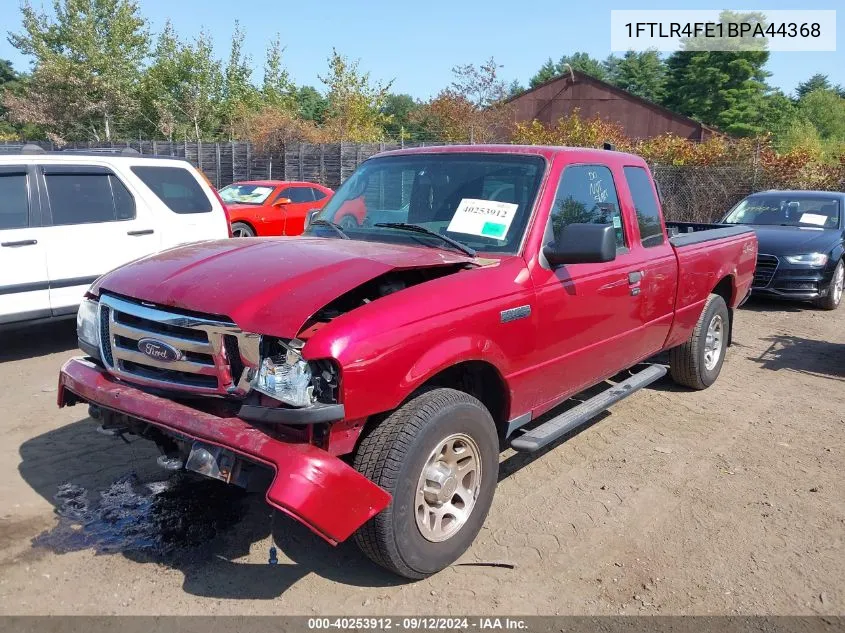 2011 Ford Ranger Xlt VIN: 1FTLR4FE1BPA44368 Lot: 40253912