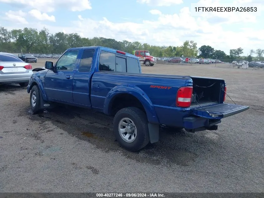 2011 Ford Ranger Sport VIN: 1FTKR4EEXBPA26853 Lot: 40277246