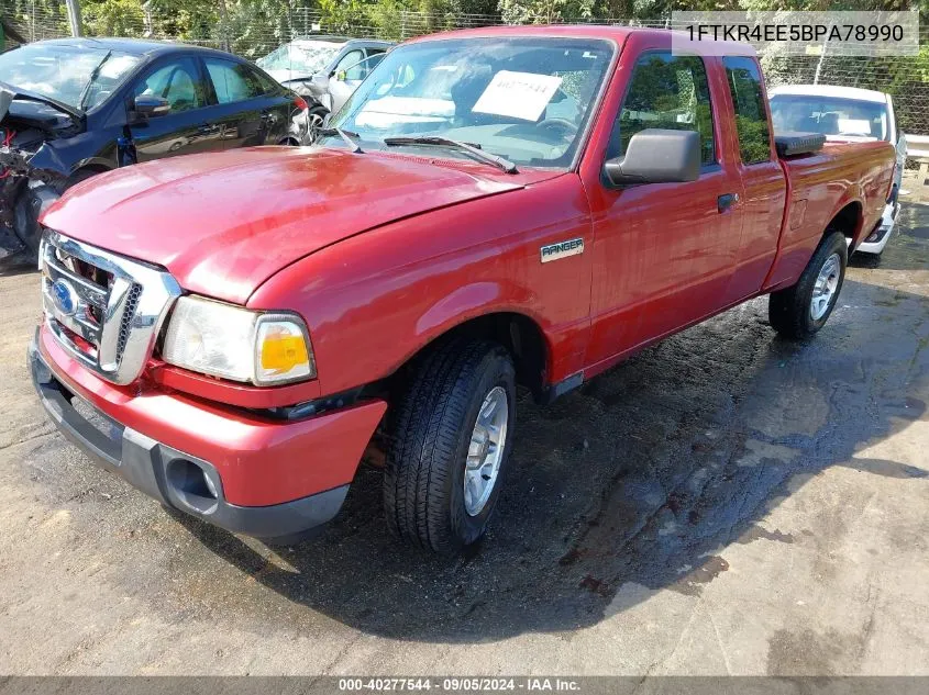 2011 Ford Ranger Xlt VIN: 1FTKR4EE5BPA78990 Lot: 40277544