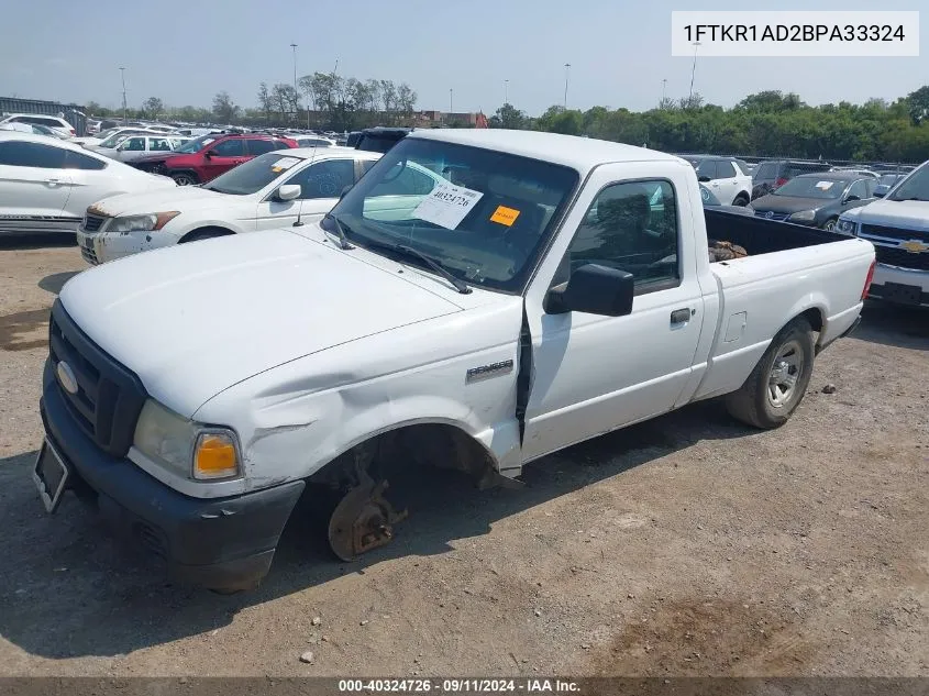 2011 Ford Ranger Xl VIN: 1FTKR1AD2BPA33324 Lot: 40324726