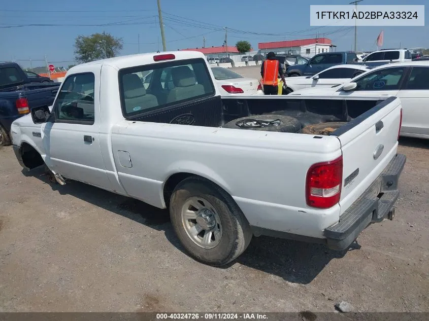 2011 Ford Ranger Xl VIN: 1FTKR1AD2BPA33324 Lot: 40324726