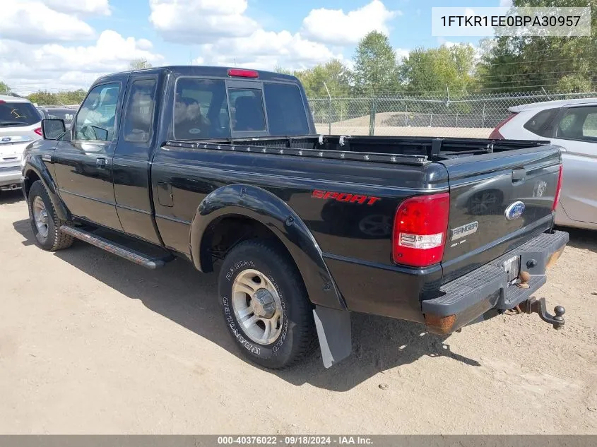 2011 Ford Ranger Sport VIN: 1FTKR1EE0BPA30957 Lot: 40376022