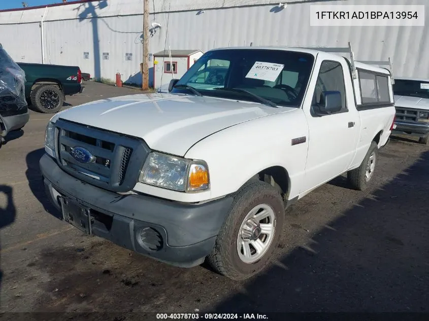 2011 Ford Ranger Xl VIN: 1FTKR1AD1BPA13954 Lot: 40378703