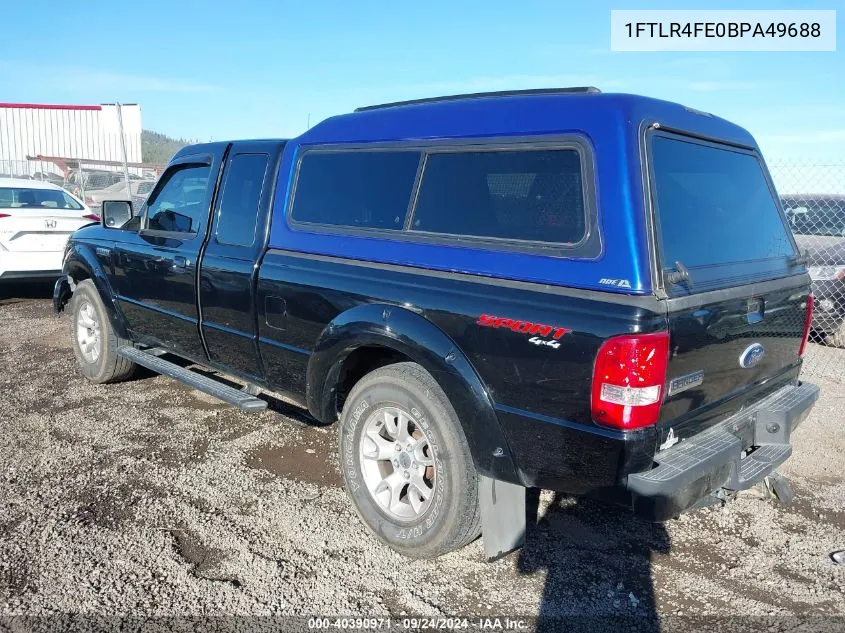 2011 Ford Ranger Sport VIN: 1FTLR4FE0BPA49688 Lot: 40390971