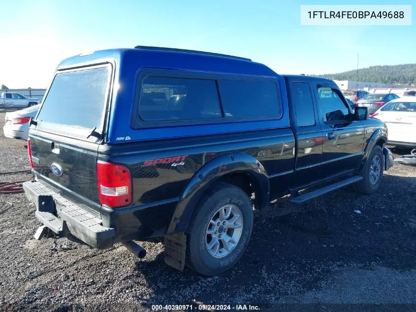 2011 Ford Ranger Sport VIN: 1FTLR4FE0BPA49688 Lot: 40390971