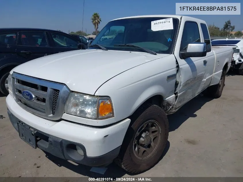 2011 Ford Ranger Xlt VIN: 1FTKR4EE8BPA81575 Lot: 40391074