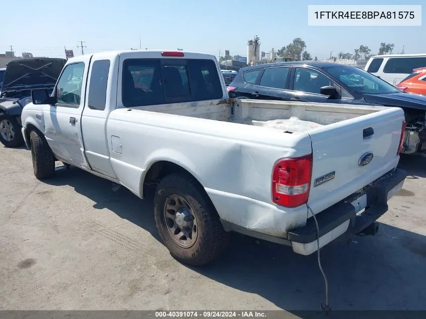 2011 Ford Ranger Xlt VIN: 1FTKR4EE8BPA81575 Lot: 40391074