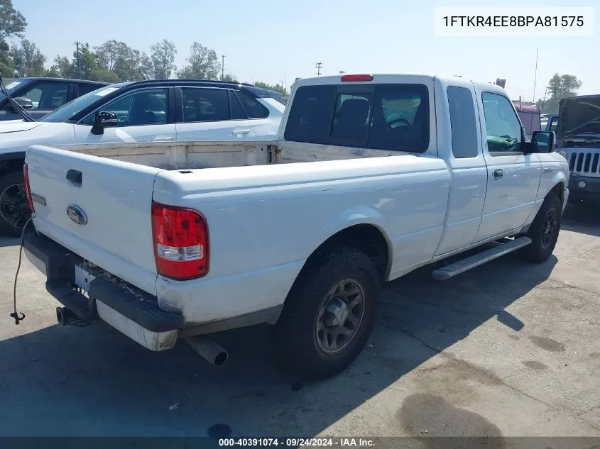 2011 Ford Ranger Xlt VIN: 1FTKR4EE8BPA81575 Lot: 40391074