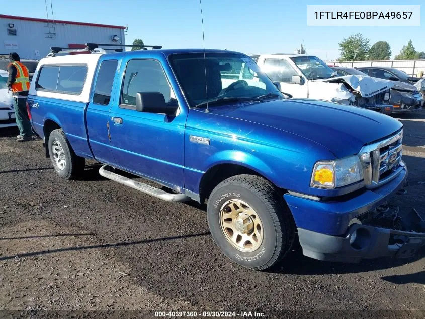 2011 Ford Ranger Xlt VIN: 1FTLR4FE0BPA49657 Lot: 40397360