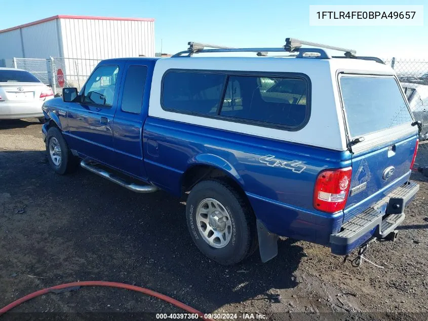 2011 Ford Ranger Xlt VIN: 1FTLR4FE0BPA49657 Lot: 40397360