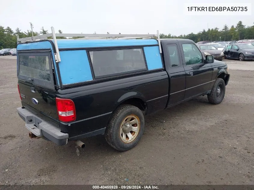 2011 Ford Ranger Xl VIN: 1FTKR1ED6BPA50735 Lot: 40455928