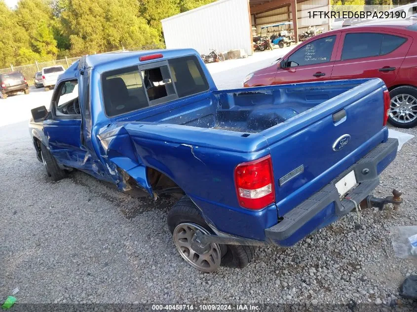 2011 Ford Ranger Xlt VIN: 1FTKR1ED6BPA29190 Lot: 40458714