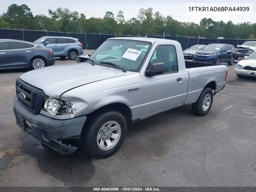 2011 Ford Ranger Xl VIN: 1FTKR1AD6BPA44939 Lot: 40463080