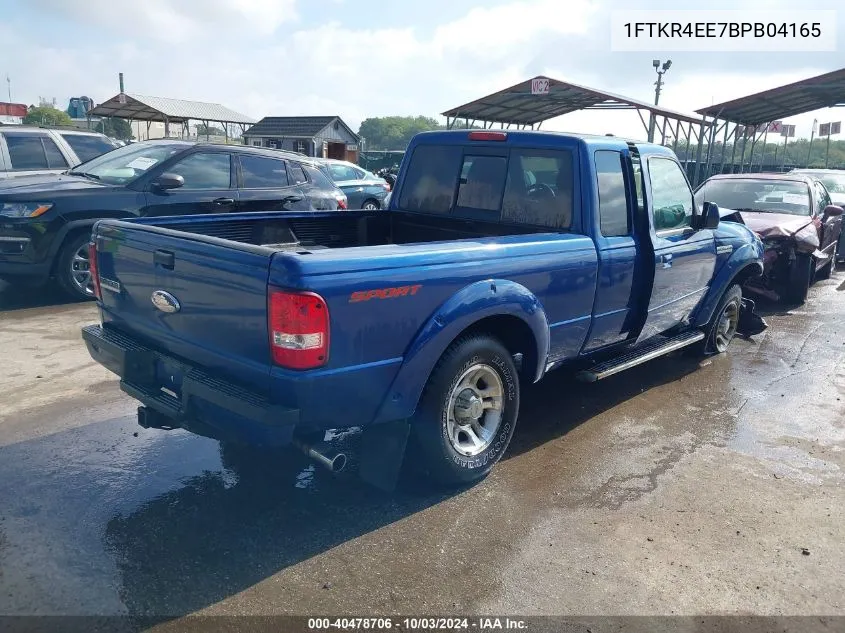 2011 Ford Ranger Sport VIN: 1FTKR4EE7BPB04165 Lot: 40478706