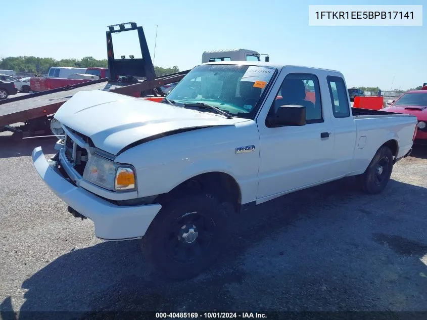 2011 Ford Ranger Xlt VIN: 1FTKR1EE5BPB17141 Lot: 40485169