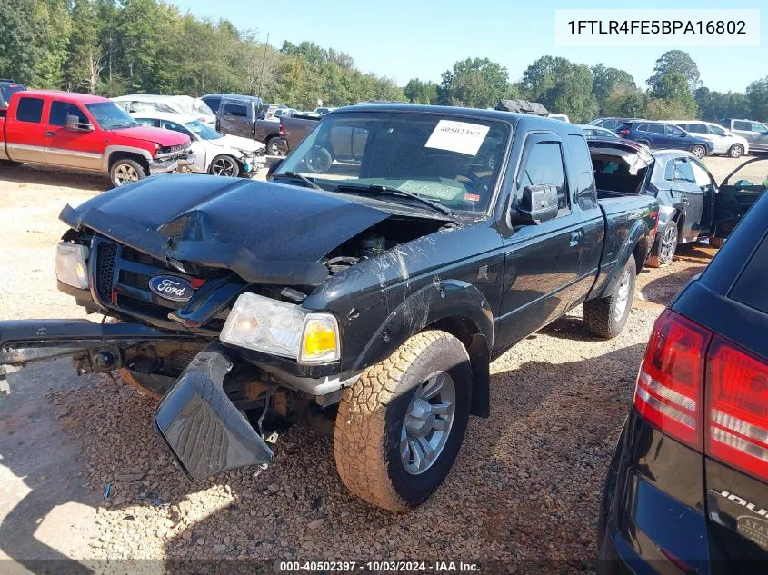 2011 Ford Ranger Sport VIN: 1FTLR4FE5BPA16802 Lot: 40502397