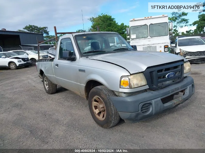 2011 Ford Ranger Xl VIN: 1FTKR1AD0BPA39476 Lot: 40502534