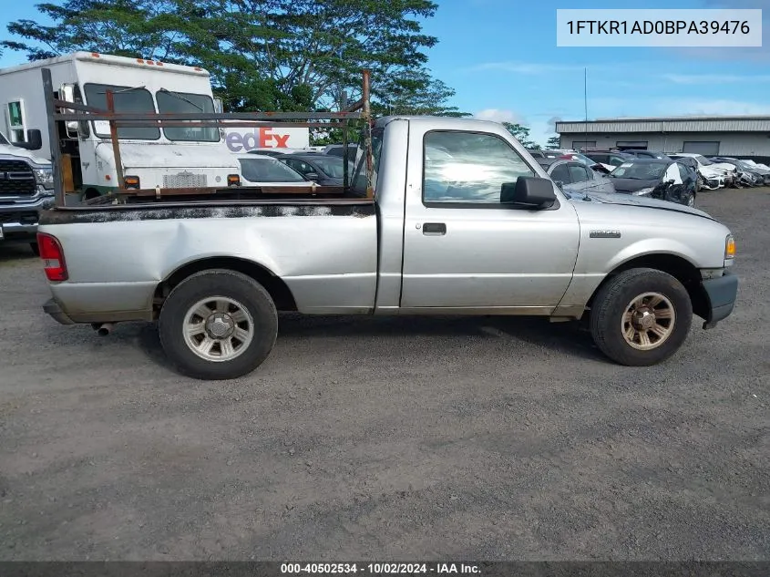 2011 Ford Ranger Xl VIN: 1FTKR1AD0BPA39476 Lot: 40502534