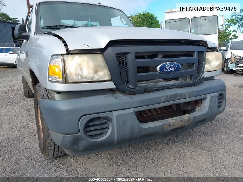 2011 Ford Ranger Xl VIN: 1FTKR1AD0BPA39476 Lot: 40502534