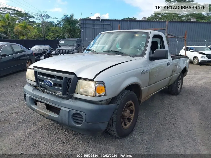 2011 Ford Ranger Xl VIN: 1FTKR1AD0BPA39476 Lot: 40502534