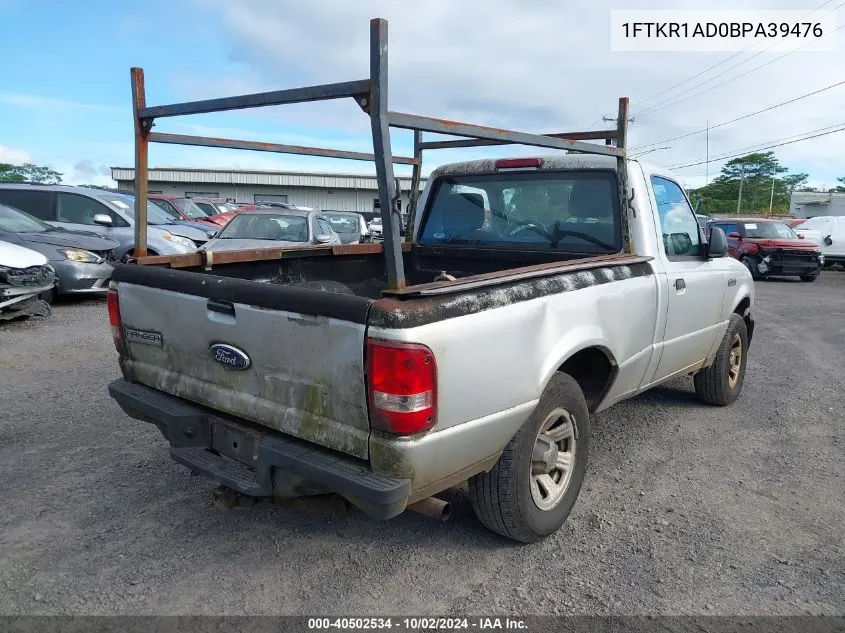 2011 Ford Ranger Xl VIN: 1FTKR1AD0BPA39476 Lot: 40502534