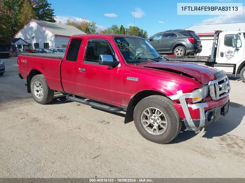 2011 Ford Ranger Xlt VIN: 1FTLR4FE9BPA83113 Lot: 40516103