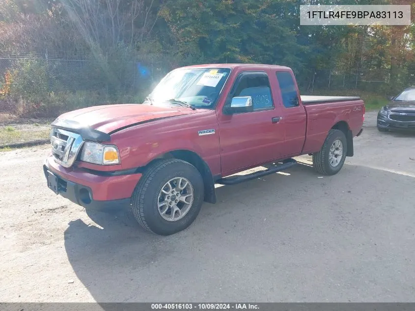 2011 Ford Ranger Xlt VIN: 1FTLR4FE9BPA83113 Lot: 40516103