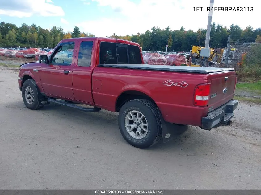 2011 Ford Ranger Xlt VIN: 1FTLR4FE9BPA83113 Lot: 40516103