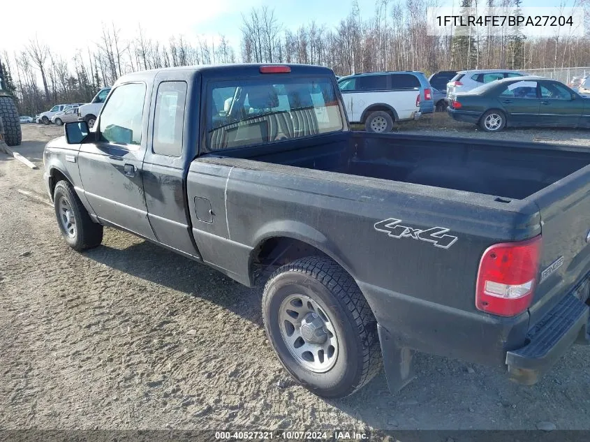 2011 Ford Ranger Xlt VIN: 1FTLR4FE7BPA27204 Lot: 40527321