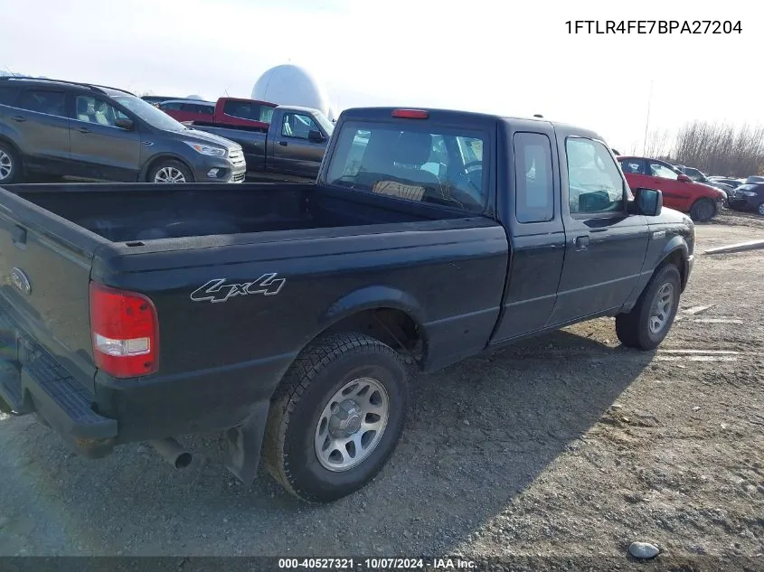 2011 Ford Ranger Xlt VIN: 1FTLR4FE7BPA27204 Lot: 40527321