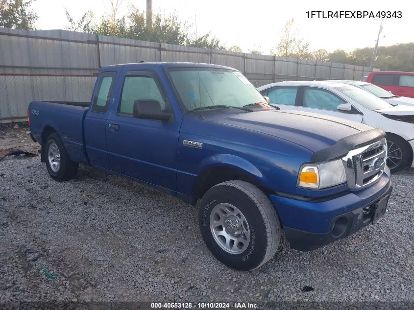 2011 Ford Ranger Xlt VIN: 1FTLR4FEXBPA49343 Lot: 40553128