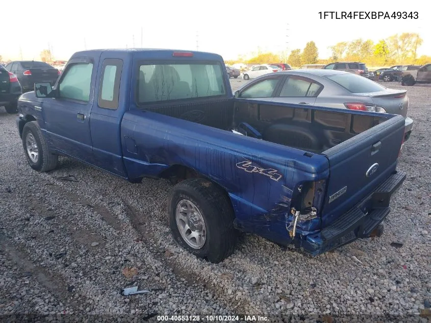 2011 Ford Ranger Xlt VIN: 1FTLR4FEXBPA49343 Lot: 40553128