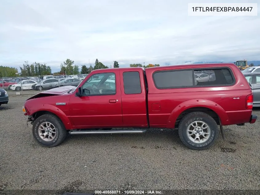 2011 Ford Ranger Sport VIN: 1FTLR4FEXBPA84447 Lot: 40558071