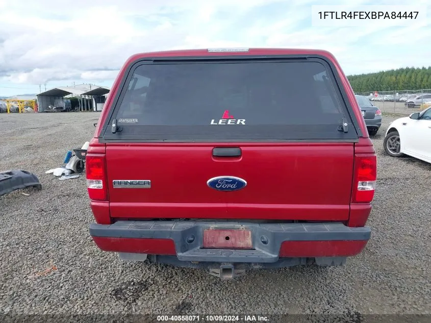 2011 Ford Ranger Sport VIN: 1FTLR4FEXBPA84447 Lot: 40558071