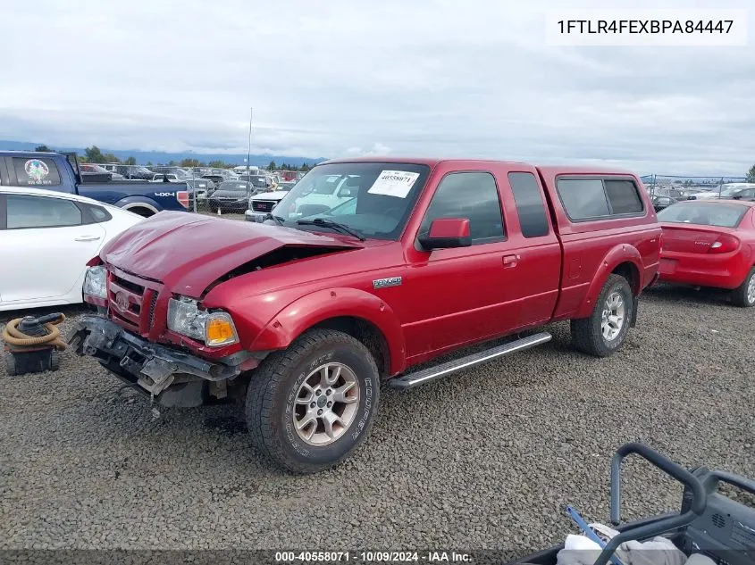 2011 Ford Ranger Sport VIN: 1FTLR4FEXBPA84447 Lot: 40558071