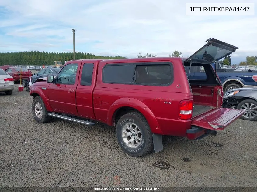 2011 Ford Ranger Sport VIN: 1FTLR4FEXBPA84447 Lot: 40558071