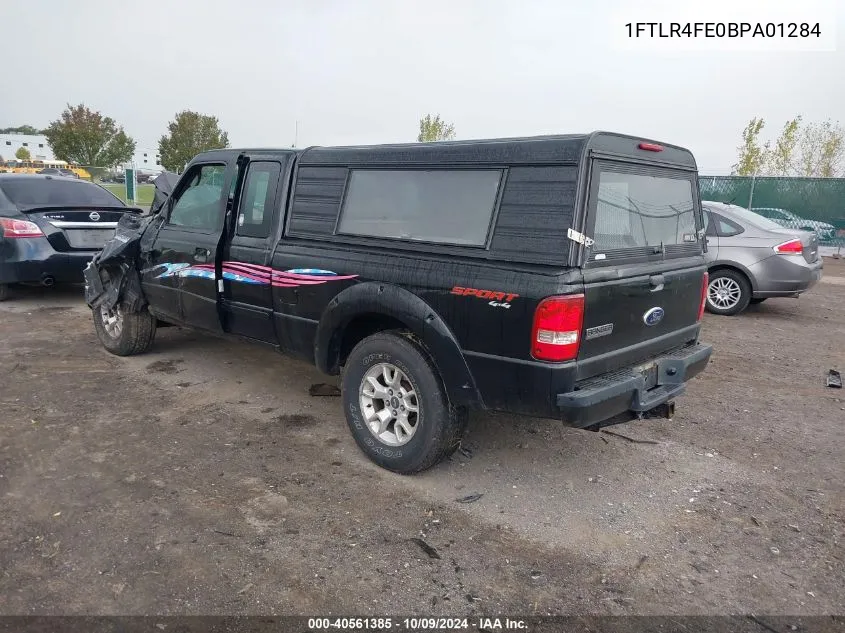 2011 Ford Ranger Sport VIN: 1FTLR4FE0BPA01284 Lot: 40561385