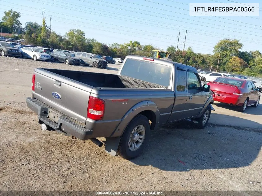 2011 Ford Ranger Sport VIN: 1FTLR4FE5BPA00566 Lot: 40562436