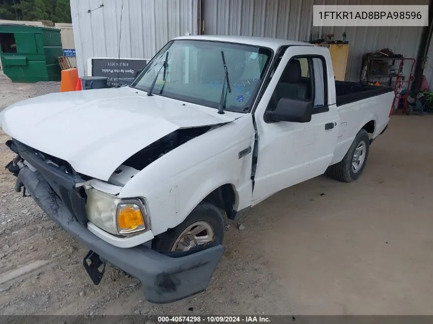 2011 Ford Ranger Xl VIN: 1FTKR1AD8BPA98596 Lot: 40574298