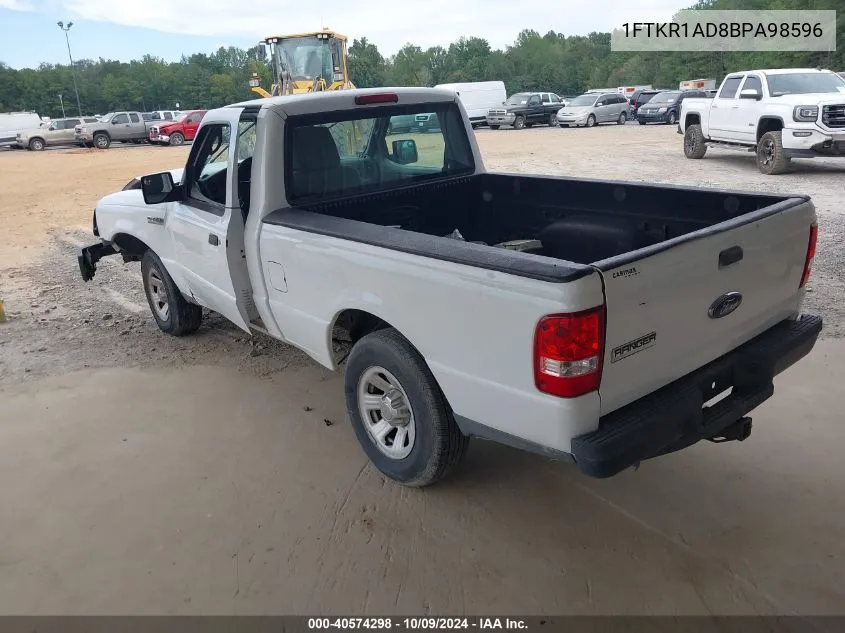 2011 Ford Ranger Xl VIN: 1FTKR1AD8BPA98596 Lot: 40574298