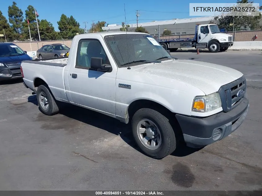 2011 Ford Ranger Xl VIN: 1FTKR1AD2BPA25272 Lot: 40594851