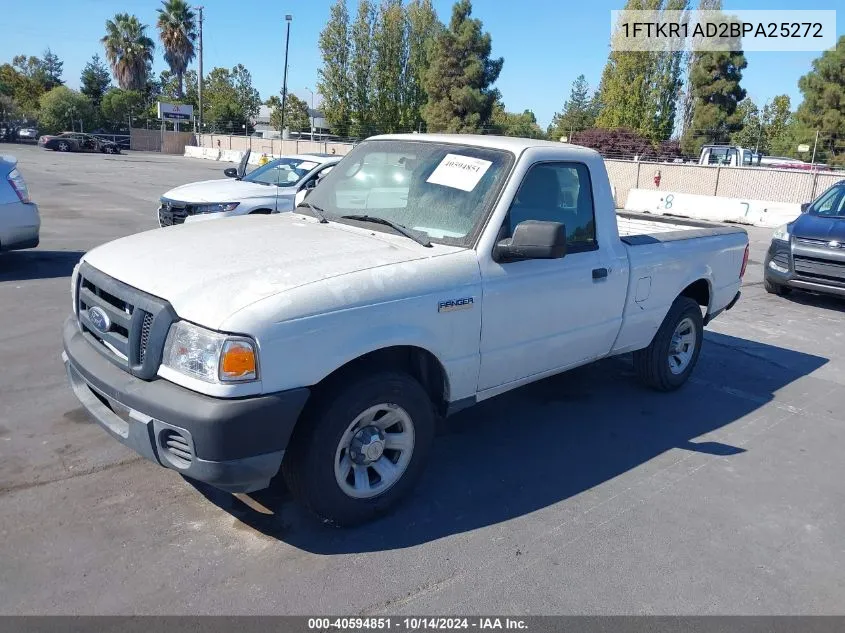 2011 Ford Ranger Xl VIN: 1FTKR1AD2BPA25272 Lot: 40594851