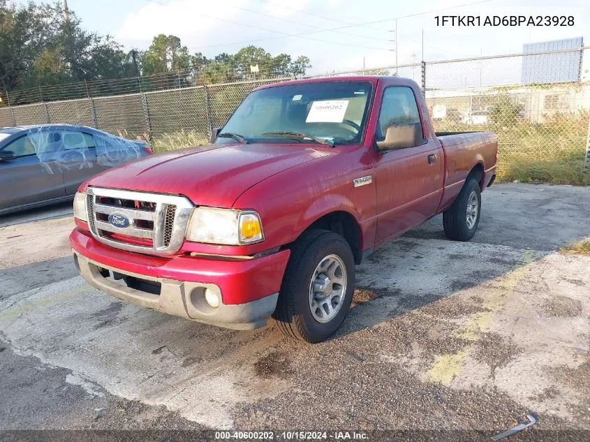 2011 Ford Ranger Xl VIN: 1FTKR1AD6BPA23928 Lot: 40600202