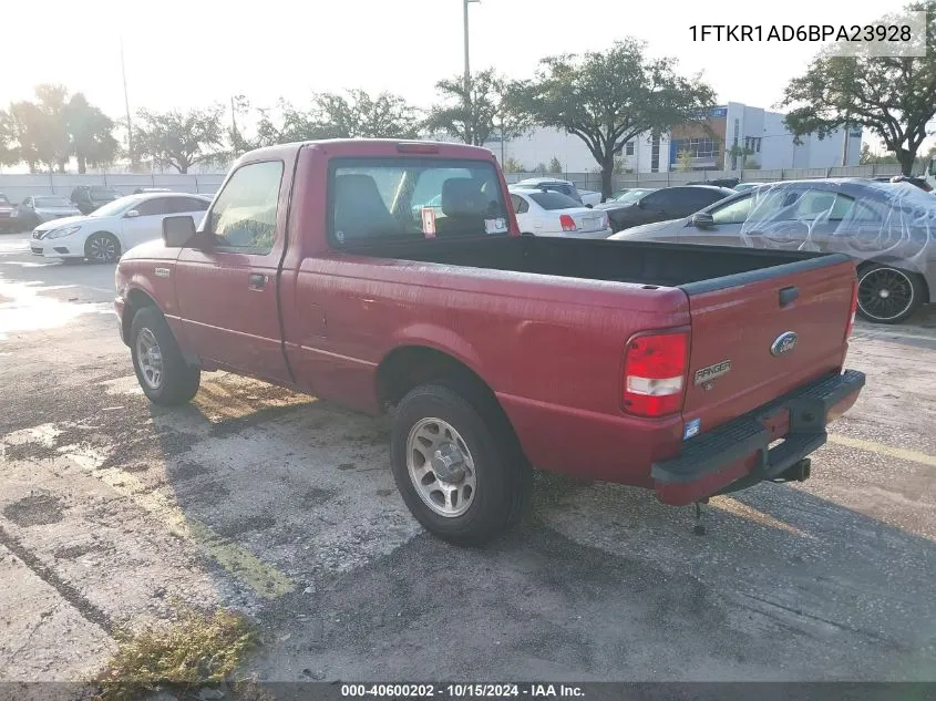 2011 Ford Ranger Xl VIN: 1FTKR1AD6BPA23928 Lot: 40600202