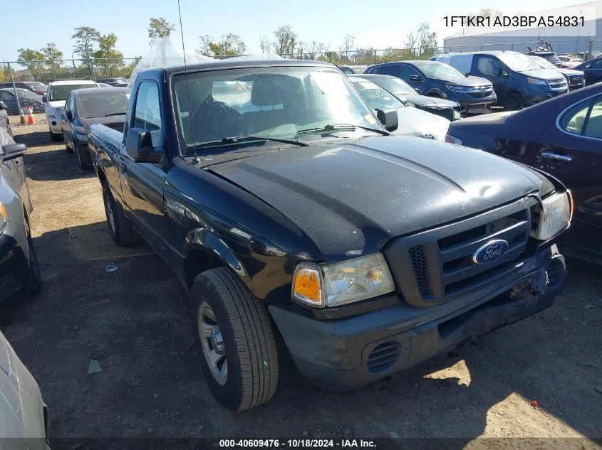 2011 Ford Ranger Xl VIN: 1FTKR1AD3BPA54831 Lot: 40609476