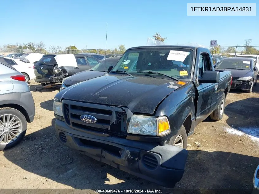 2011 Ford Ranger Xl VIN: 1FTKR1AD3BPA54831 Lot: 40609476